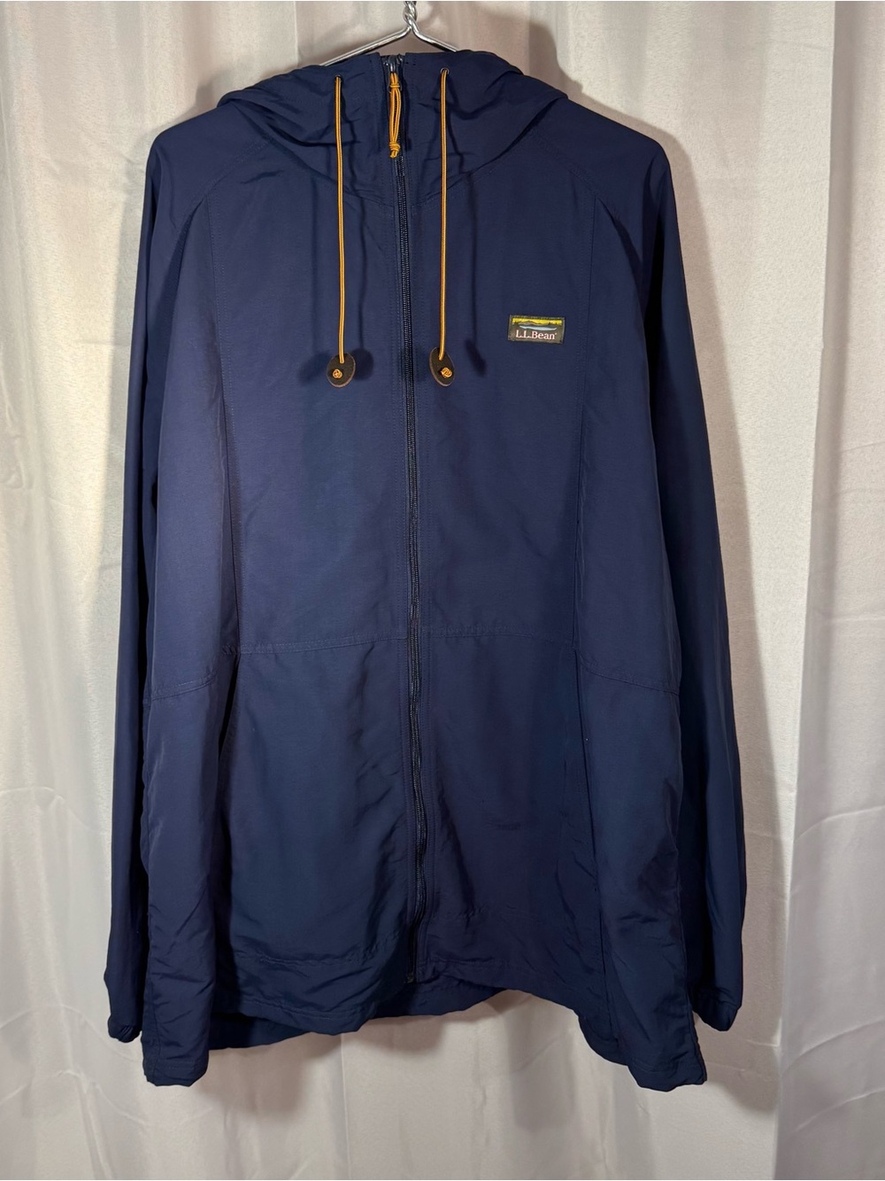 L.L.Bean Windbreaker Jacket Men’s XXXLT Blue Hooded Full Zip Lightweight Rain